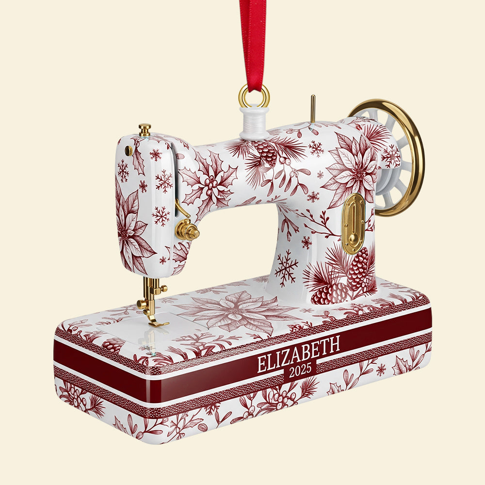 Sewing Toile de Jouy Acrylic Ornament 04pgtn270825 - Image 4