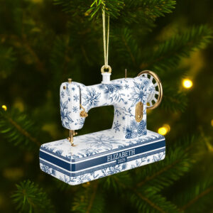 Sewing Toile de Jouy Acrylic Ornament 04pgtn270825