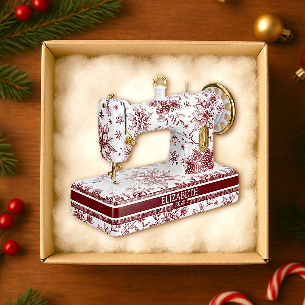 Sewing Toile de Jouy Acrylic Ornament 04pgtn270825 - Image 3