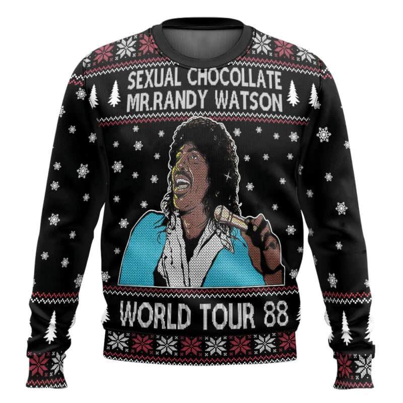 Sexual Chocolate Mr Randy Watson World Tour 88 Ugly Christmas Sweater