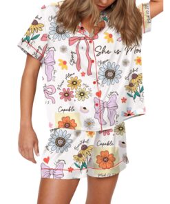 Alternative view of She Is Mom Coquette Motherâ€™s Day Gift Satin Pajama Set For Women