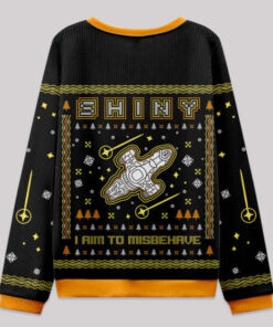 Alternative view of Shiny Black Ugly Christmas Sweater Sweatshirt