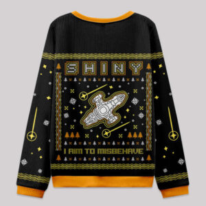 Alternative view of Shiny Black Ugly Christmas Sweater Sweatshirt