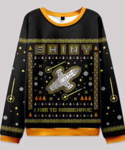 Shiny Black Ugly Christmas Sweater Sweatshirt