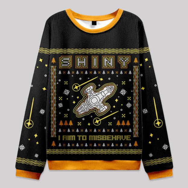 Shiny Black Ugly Christmas Sweater Sweatshirt