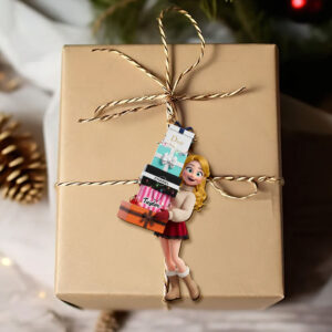 Alternative view of Shopping Girl Ornament - Personalized Gift For Christmas Ornament 04NATI181025