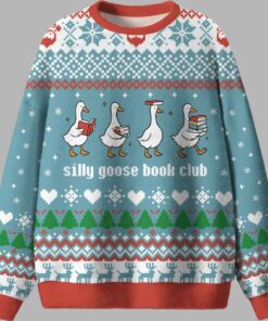 Silly Goose Book Club Ugly Christmas Sweater