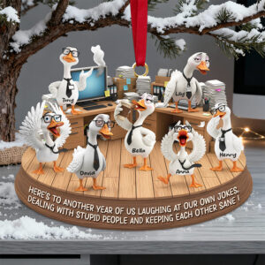 Alternative view of Silly Goose Coworker Christmas Ornament Personalized Gifts 06KIDT131125