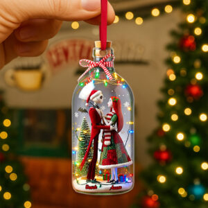 Alternative view of Skeleton Couple Christmas Ornament - Personalized Gifts For Couple 04TOMG130825