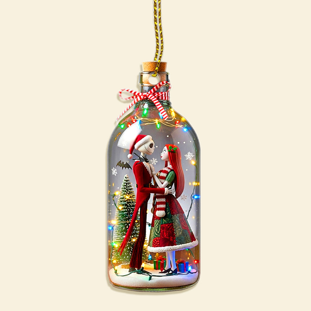 Skeleton Couple Christmas Ornament - Personalized Gifts For Couple 04TOMG130825 - Image 3