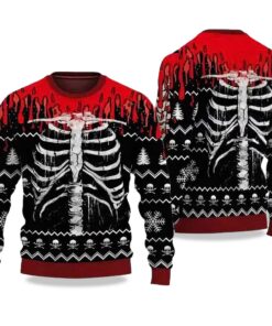 Skeleton Skull Spooky Ugly Sweater Halloween 2025