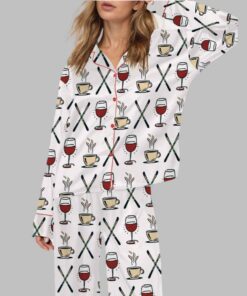 Ski Weekend Trip Satin Pajama Set