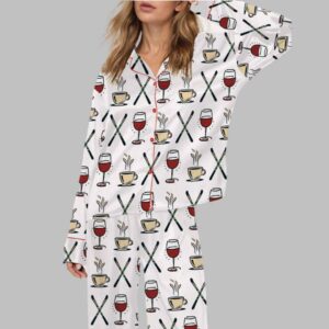 Ski Weekend Trip Satin Pajama Set