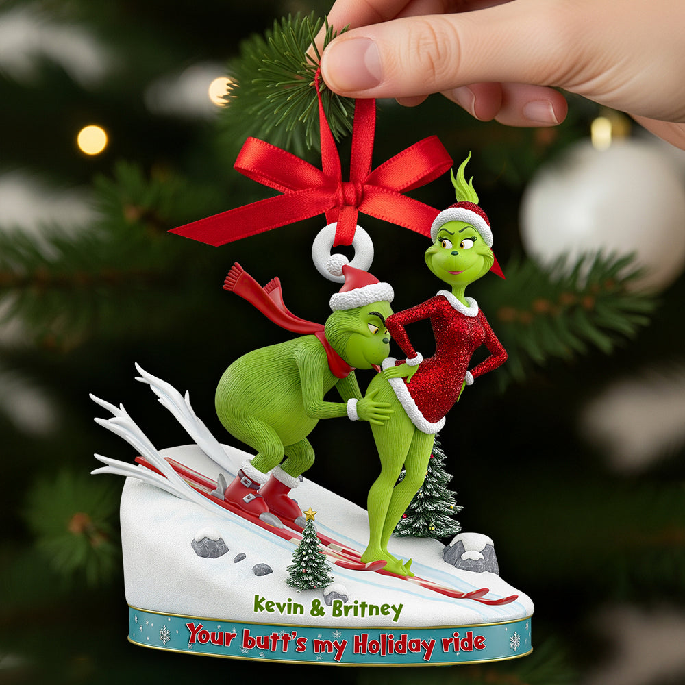 Skiing Couple Christmas Ornament Personalized Gifts For Couple 03OHDT190925