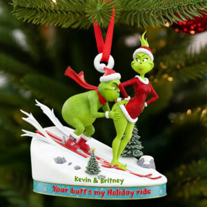 Alternative view of Skiing Couple Christmas Ornament Personalized Gifts For Couple 03OHDT190925