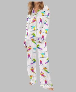 Alternative view of Skiing Life Satin Pajama Set