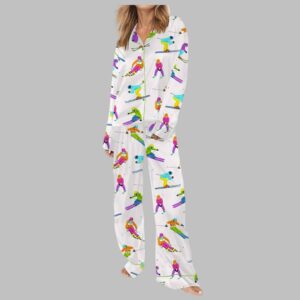 Alternative view of Skiing Life Satin Pajama Set