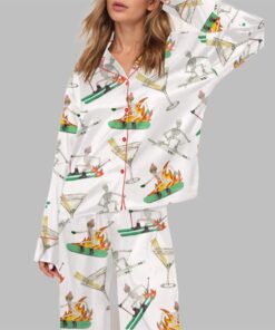 Alternative view of Skiing Skeleton Pajama Set For Women
