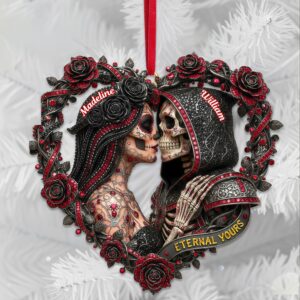 Skull Couple Ornament Personalized Christmas Gifts 04OHMG231025
