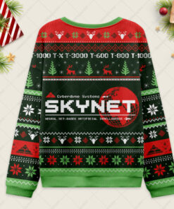 Alternative view of Skynet Ugly Christmas Fuzzy Fleece Sweatshirt