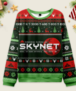 Skynet Ugly Christmas Fuzzy Fleece Sweatshirt