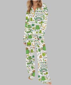 Alternative view of Slainte Irish Cheer St Patricks Day Satin Pajama Set