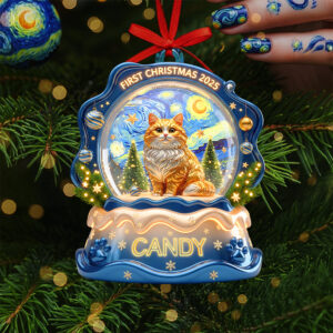 Slay Cat Christmas Ornament Personalized Gifts For Cat Lovers 04TGTA230825