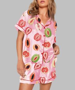 Alternative view of Sliced Feminine Fruit Art Print Pajama Set