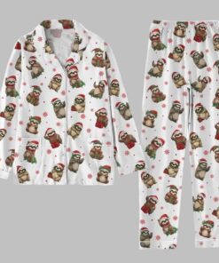 Alternative view of Sloth Christmas Pajama Set