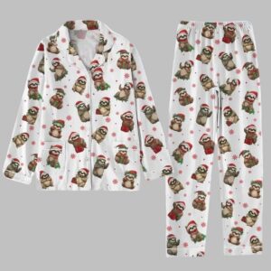 Alternative view of Sloth Christmas Pajama Set