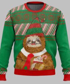 Sloth Santa Ugly Christmas Sweater