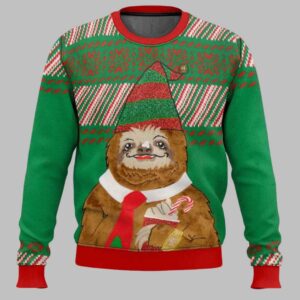 Sloth Santa Ugly Christmas Sweater