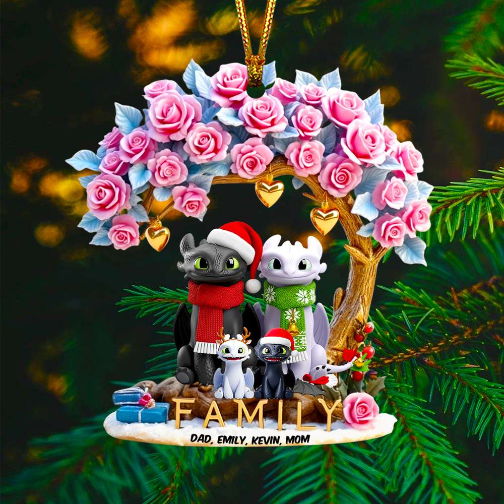 Alternative view of Smiling Family Christmas Ornament Personalized Gifts For Family 02TGDT120825
