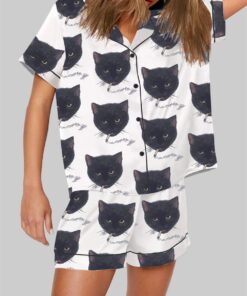 Alternative view of Smoking Cat Short Sleeve Pajama Set