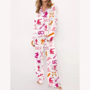Alternative view of Snowboarding Satin Pajama Set