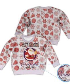 Alternative view of Snowflake Candy Cane Santa Crown Royal Ugly Christmas Sweater