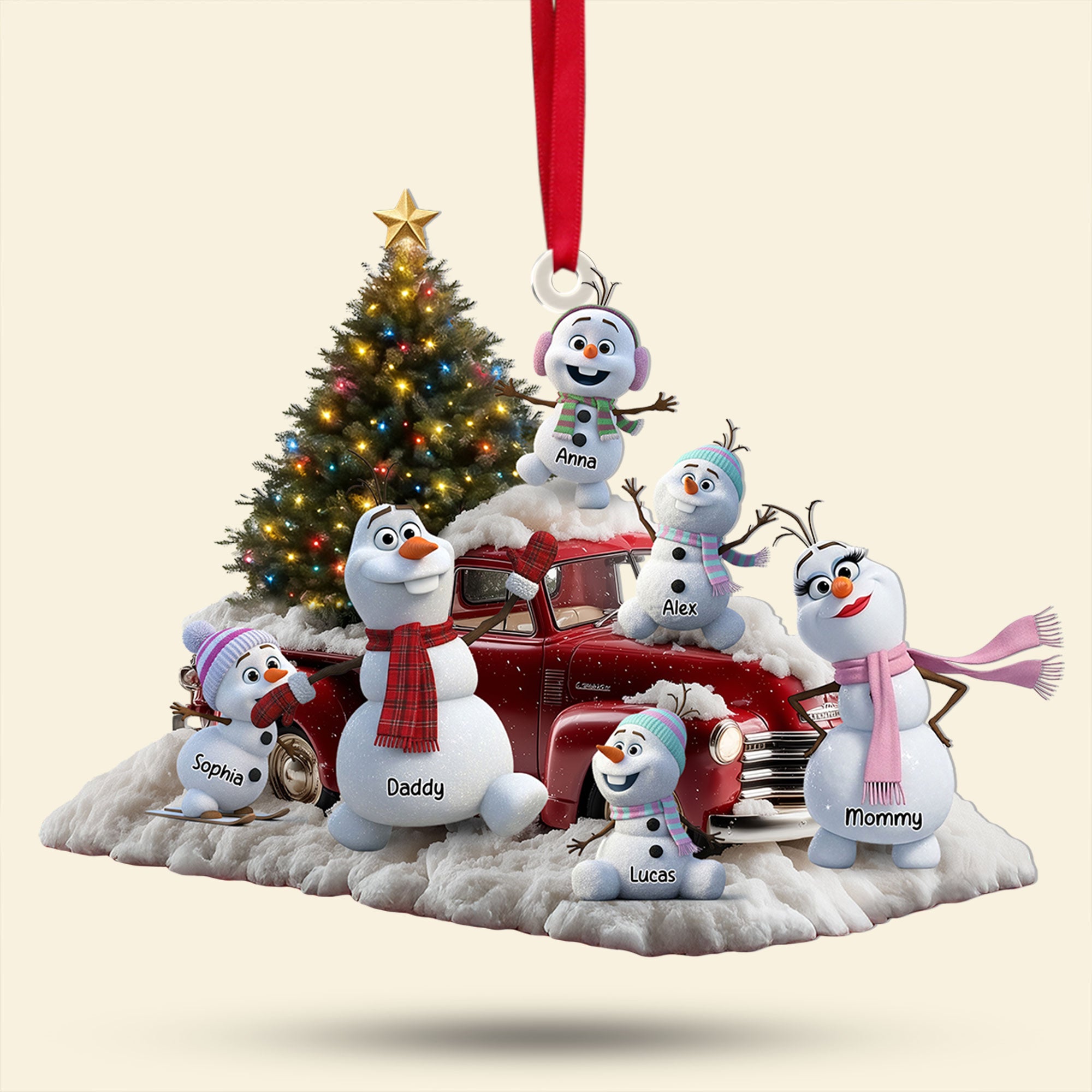 Snowman Family Ornament - Personalized Gifts For Family 04tgti300825 - Image 4