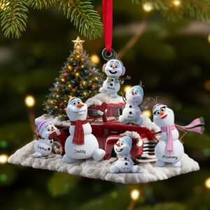 Snowman Family Ornament - Personalized Gifts For Family 04tgti300825