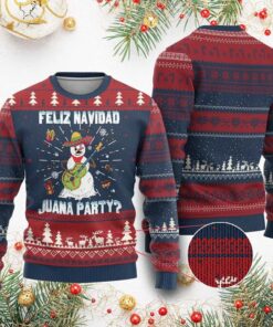Snowman Feliz Navidad Juana Party Ugly Christmas Sweater