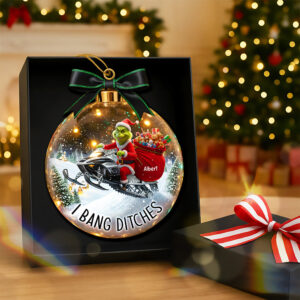 Alternative view of Snowmobile Adventure Christmas Ornament - Personalized Gifts For Fans 03paqn250925