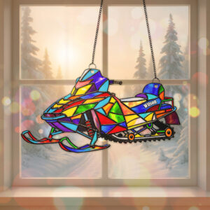 Snowmobile suncatcher  - Personalized Gifts For Snowmobile Lover 02PGMG250725