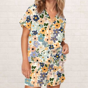 Alternative view of Soft Flowers Silky Satin Pajama Set For Women