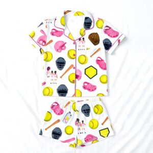 Alternative view of Softball Theme Pajama Set