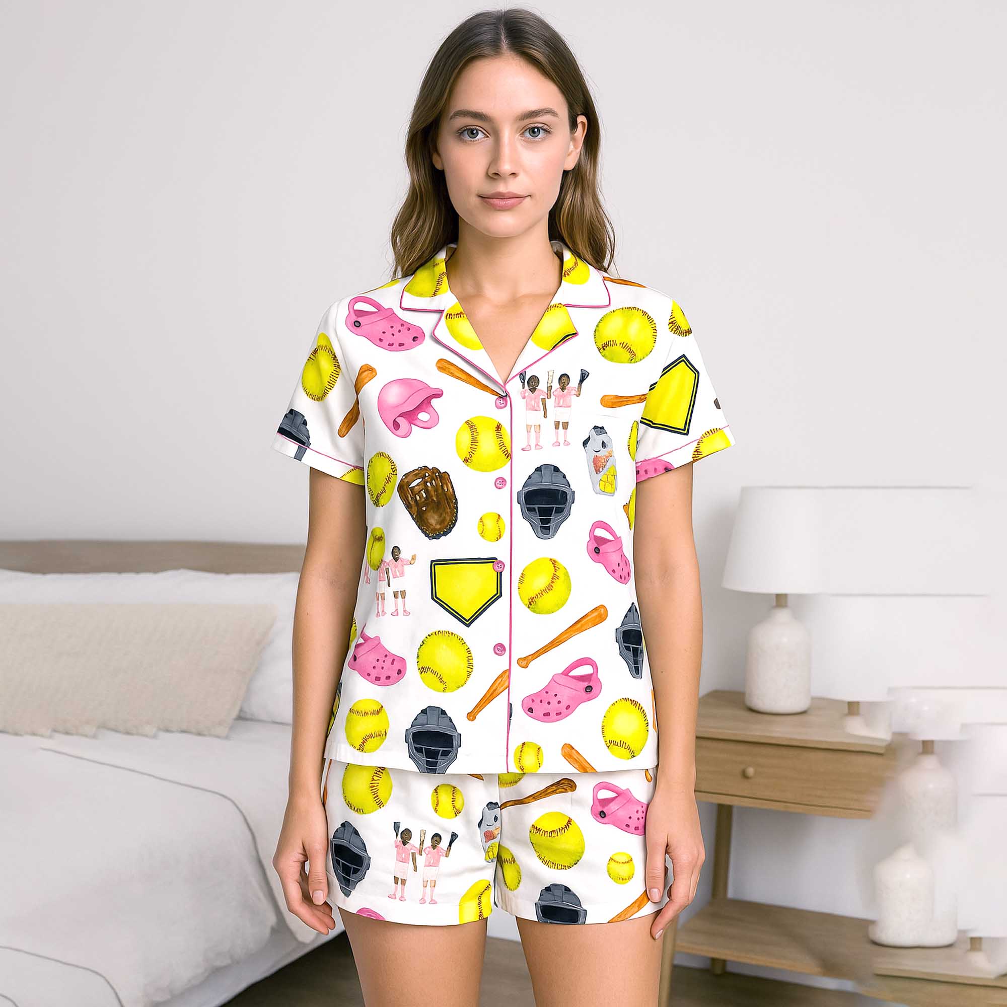 Softball Theme Pajama Set