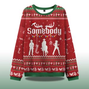 Alternative view of Somebody's Problem Couple Ugly Christmas Sweater