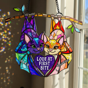 Soulmates Forever Suncatcher Ornament Personalized Gifts For Couple 01ACDT120725