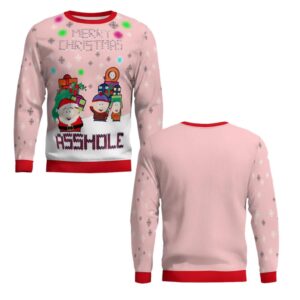 Alternative view of South Park Merry Christmas Asshole Ugly Christmas Sweater - Grishko.com