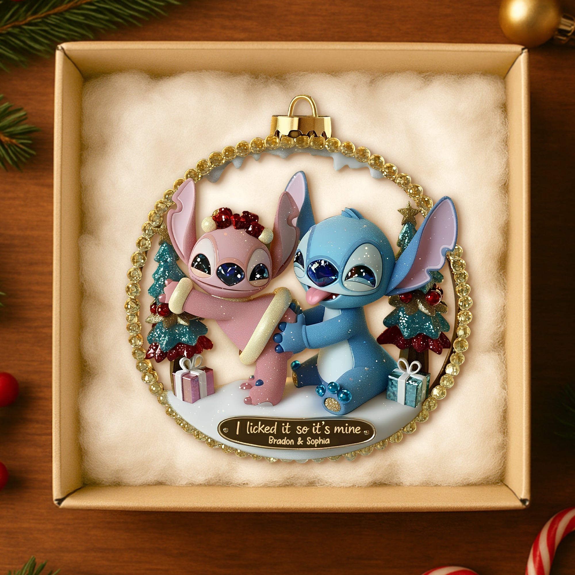 Spicy Alien Couple Ornament - Personalized Christmas Gifts For Couples 02TGTN160925 - Image 3