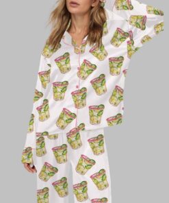 Spicy Margarita Cocktail Satin Pajama Set