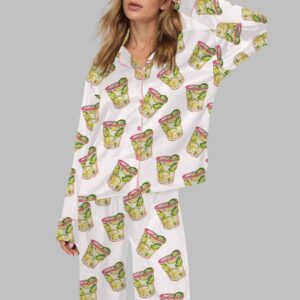 Spicy Margarita Cocktail Satin Pajama Set